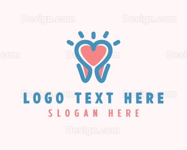 Heart Tooth Dentist Logo