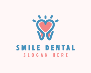 Heart Tooth Dentist logo design