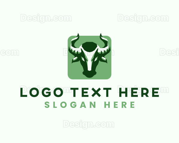 Bull Geometric Animal Logo