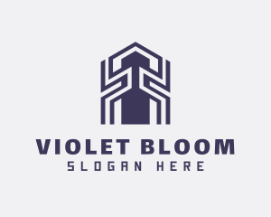 Violet Building Skyscraper logo