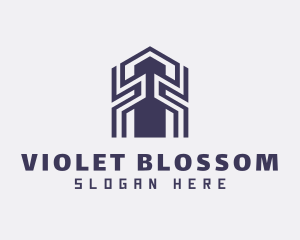 Violet Building Skyscraper logo