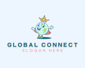 Crown Earth Globe logo