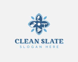 Disinfection Clean Housekeeping logo design