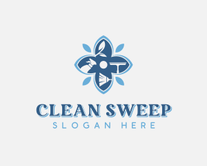 Disinfection Clean Housekeeping logo design