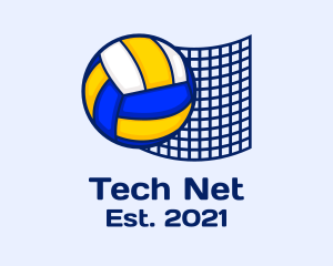 Volleyball Sports Net logo design