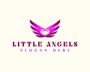 Love Wings Heart logo design