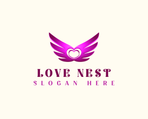 Love Wings Heart logo design