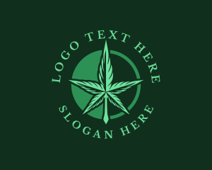 Natural Marijuana Leaf logo