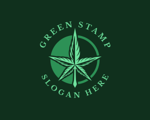 Natural Marijuana Leaf logo design