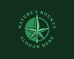 Natural Marijuana Leaf logo design