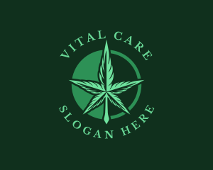 Natural Marijuana Leaf logo