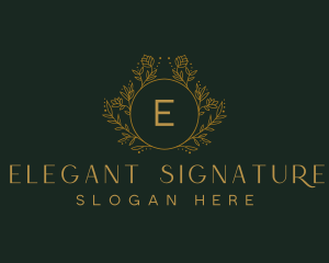 Elegant Flower Ornament logo design