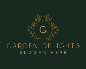 Elegant Flower Ornament logo design