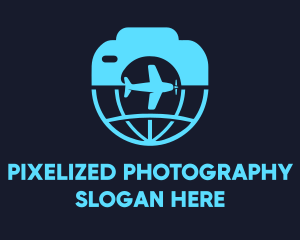 International Travel Camera Photography logo design