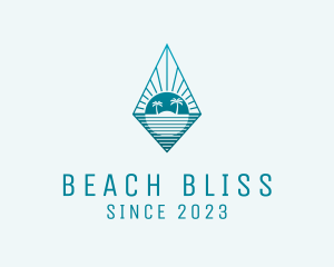 Beach Summer Island  logo design