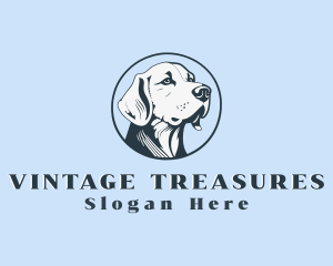 Vintage Labrador Dog logo design