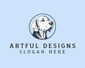 Vintage Labrador Dog logo design