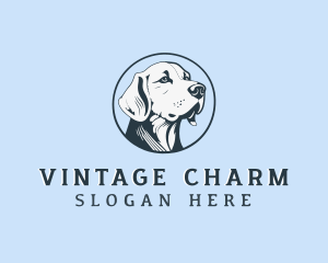 Vintage Labrador Dog logo design