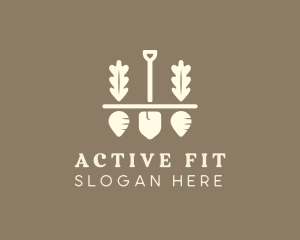 Shovel Vegetable Farm logo design