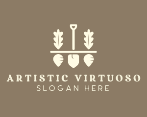 Shovel Vegetable Farm logo design