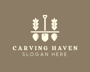 Shovel Vegetable Farm logo design