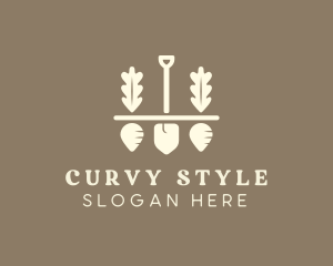 Shovel Vegetable Farm logo design