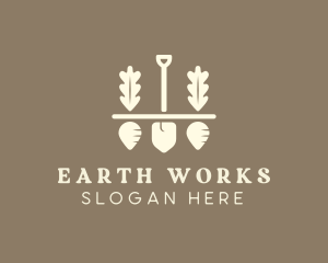 Shovel Vegetable Farm logo design