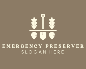 Shovel Vegetable Farm logo design