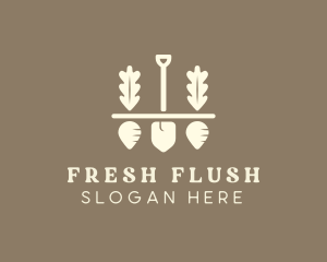 Shovel Vegetable Farm logo design