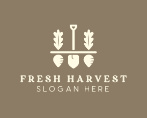 Shovel Vegetable Farm logo design