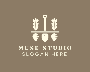 Shovel Vegetable Farm logo design