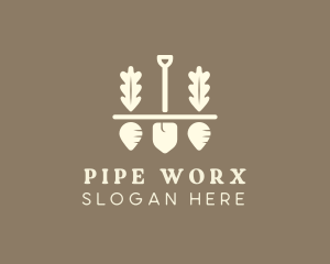 Shovel Vegetable Farm logo design