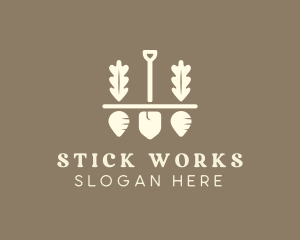 Shovel Vegetable Farm logo design