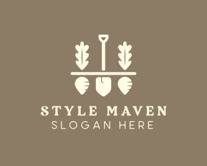 Shovel Vegetable Farm logo design