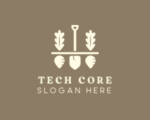 Shovel Vegetable Farm logo design