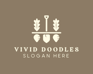 Shovel Vegetable Farm logo design