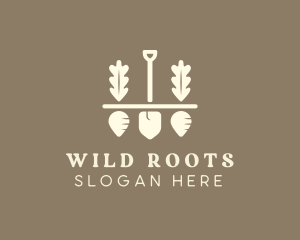 Shovel Vegetable Farm logo design