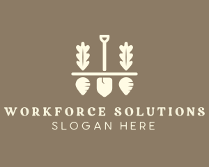 Shovel Vegetable Farm logo design