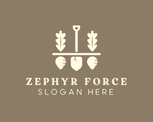 Shovel Vegetable Farm logo design