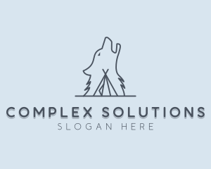 Wolf Camp Tent logo design