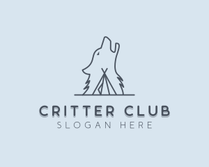 Wolf Camp Tent logo design