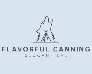 Wolf Camp Tent logo design