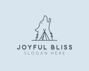 Wolf Camp Tent logo design