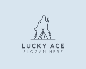 Wolf Camp Tent logo design