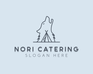 Wolf Camp Tent logo design