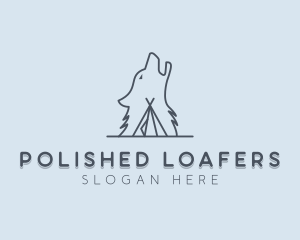 Wolf Camp Tent logo design