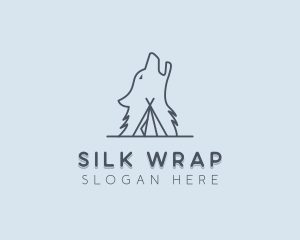 Wolf Camp Tent logo design