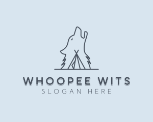 Wolf Camp Tent logo design