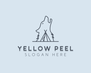 Wolf Camp Tent logo design