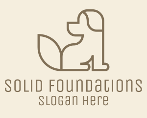 Brown Dog Monoline Logo